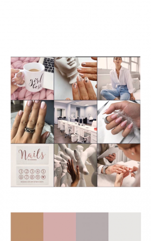 Концепция для аккаунта nail-мастера.