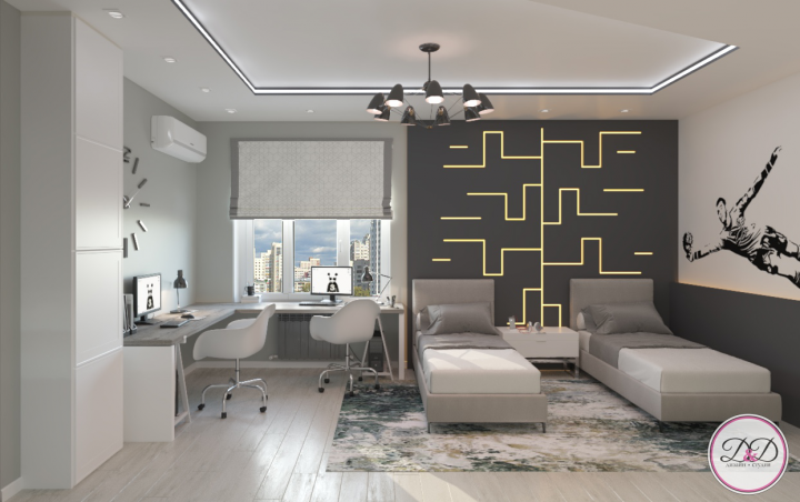 Интерьер 3-х комнатной квартиры в современном стиле