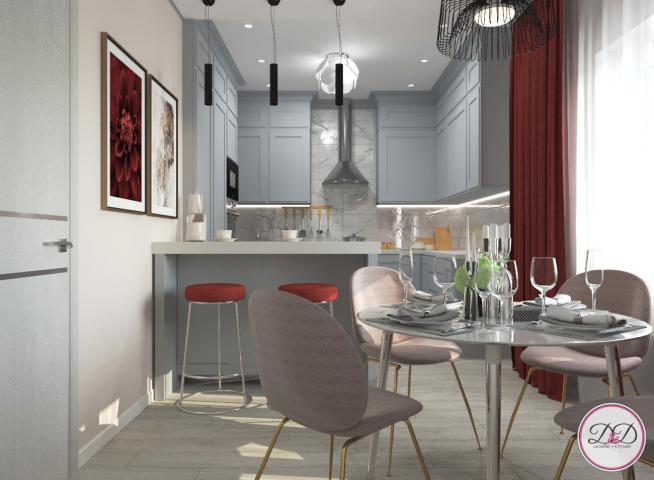 Интерьер 3-х комнатной квартиры в современном стиле