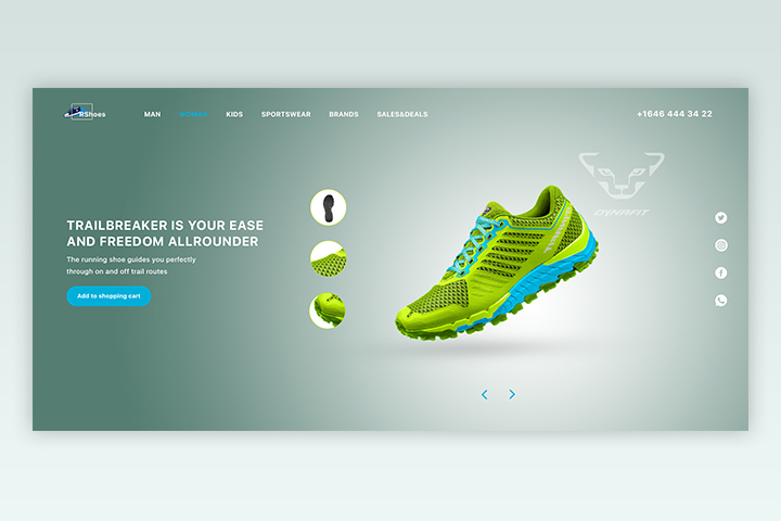 Landing page  for shop «RShoes»