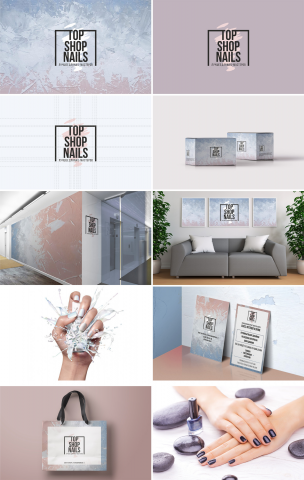 Разработка бренда магазина nail-товаров "Top Shop Nails"