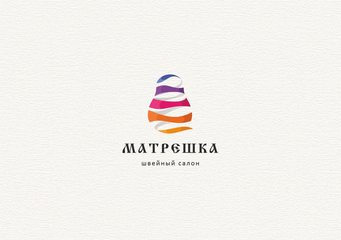Логотип швейного салона "Матрешка"