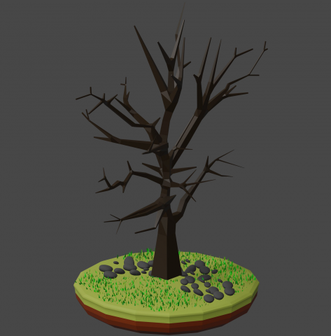 Рендер дерева Low Poly
