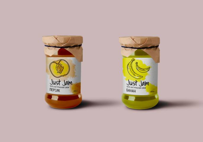 Дизайн этикетки варенья Just Jam