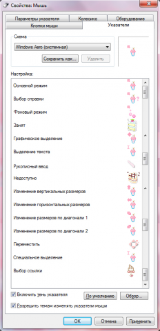 Анимированный дизайн указателя мыши.