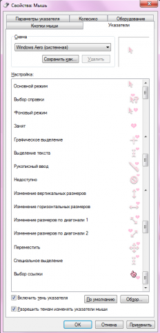 Анимированный дизайн указателя мыши.
