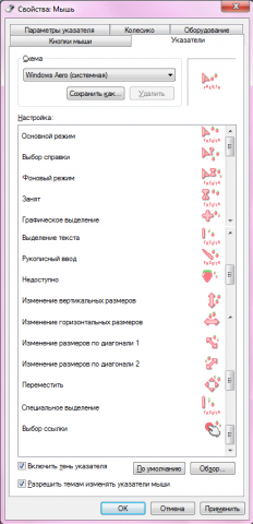 Анимированный дизайн указателя мыши.