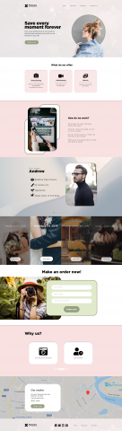 Landing page для фотографа