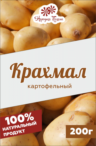Этикетка для крахмала Народная поляна