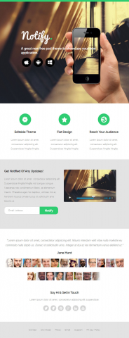 Notify medium screen