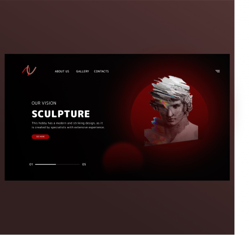 Landing Red Sculpture Gallery