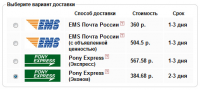 Модуль доставки EMS почты для Virtuemart