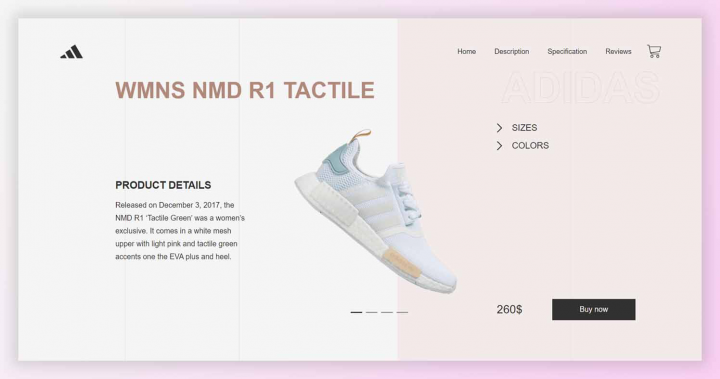 Langing page Adidas