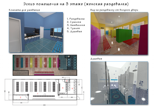 Эскизы интерьера заводского здания Абсаламовского завода
