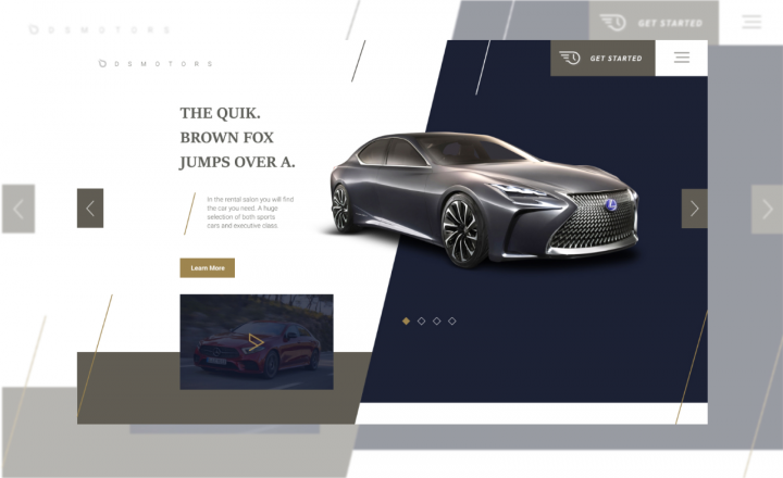 Зарубежный сайт, по аренде автомобилей премиум класса.