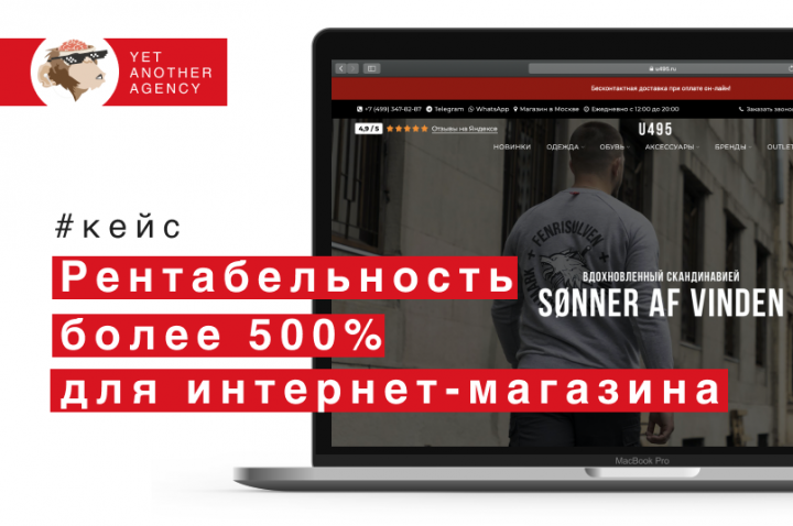 Рентабельность более 500% для интернет-магазина
