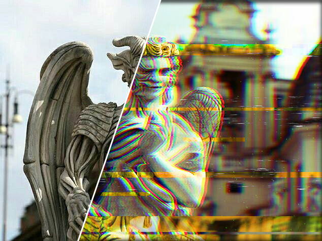 Глитч VHS эффект