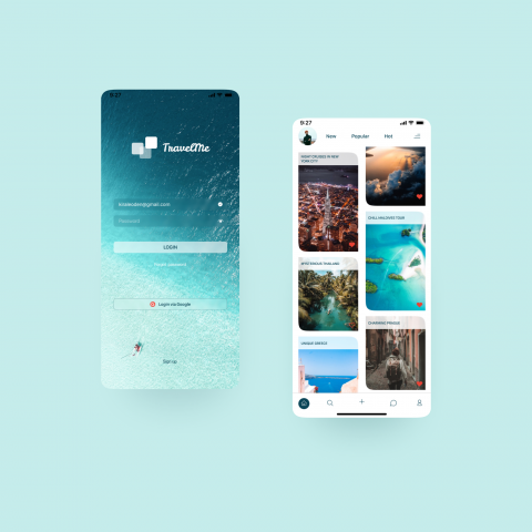 Концепт мобильного приложения Travel.me