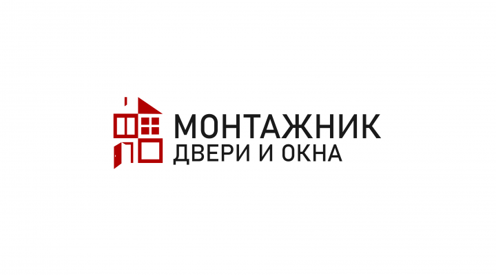 Логотип компании по продаже дверей и окон "Монтажник"