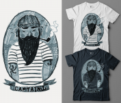 T-shirt graphic Captain
