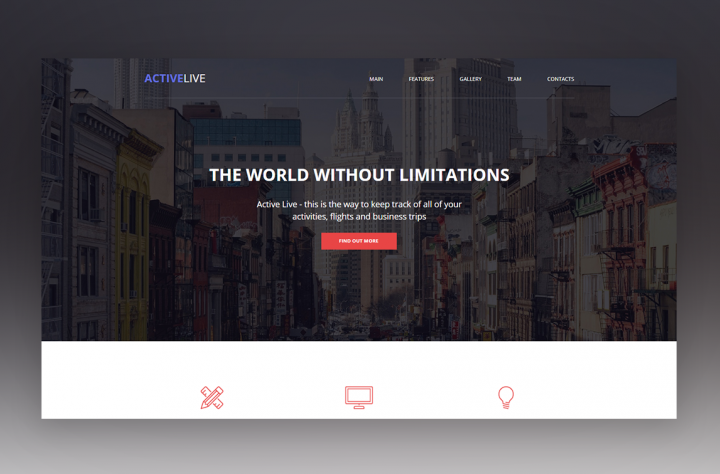 Landing Page "ActiveLive"
