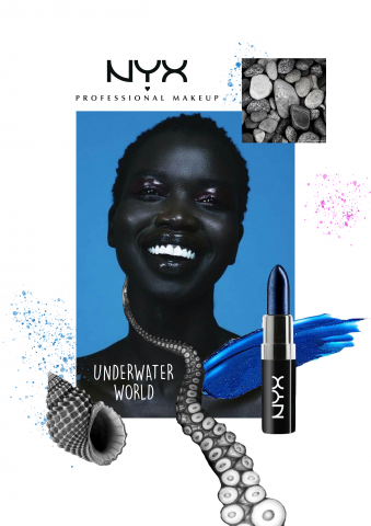 арт коллаж для ТЗ бренда косметики NYX