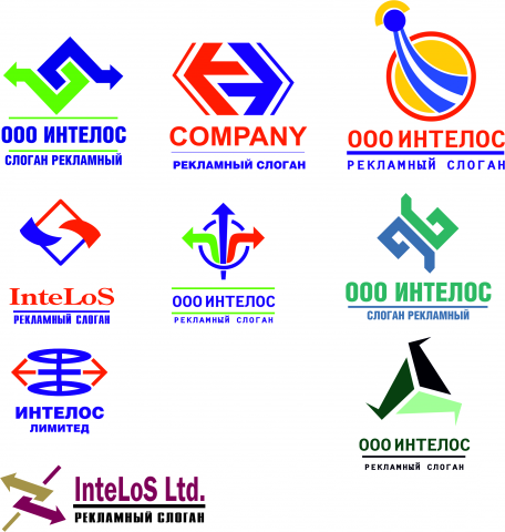 Варианты логотипа компании INTELOS