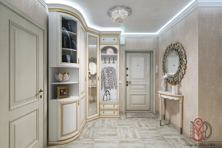 Прихожая в классическом стиле в Минске