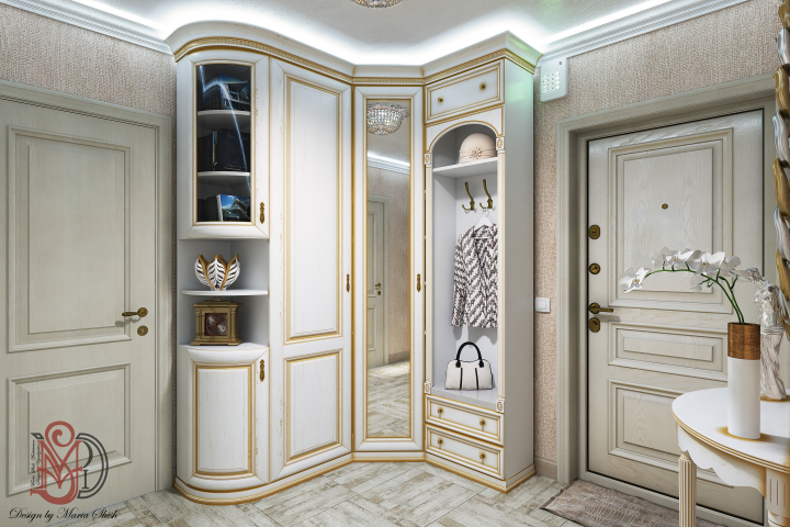 Прихожая в классическом стиле в Минске. Вид 2