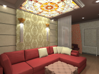 Гостинная в двухкомнатной квартире