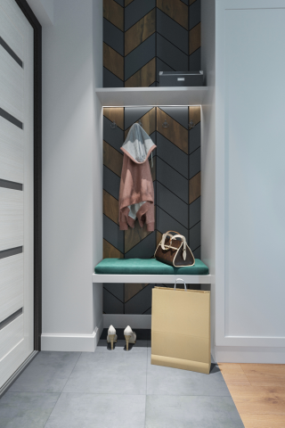 Проект квартиры-студии 28кв.м. г.Сочи