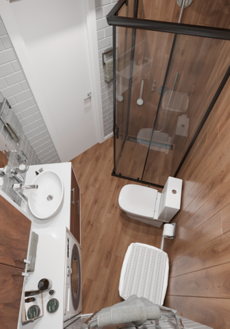 Проект квартиры-студии 28кв.м. г.Сочи