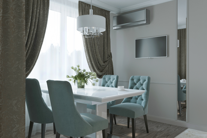 Интерьер кухни г.Сочи ЖК "Красная площадь"