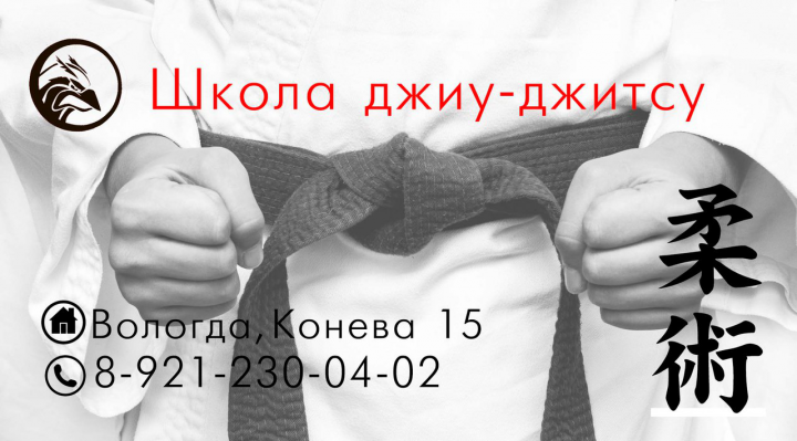 визитка для школы джиу-джитсу