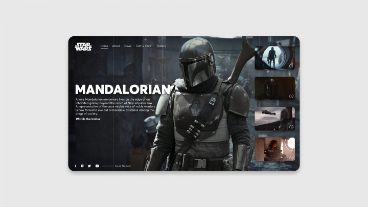 Mandalorian landing page