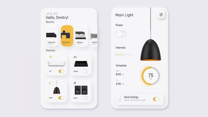 Smart home mobile app