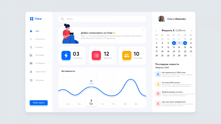View monitoring dashboard panel