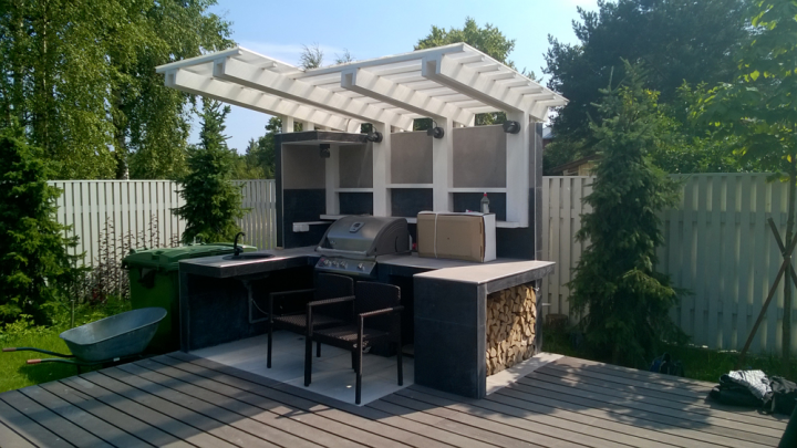 Навес с Барбекю под Санкт-Петербургом