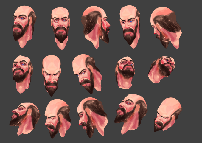3d lowpoly head