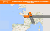 Анимация на карте Google Maps по координатам городов