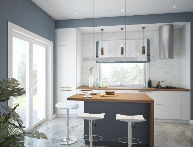 Кухня в загородном доме