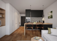 Студия с зеленым акцентом 2