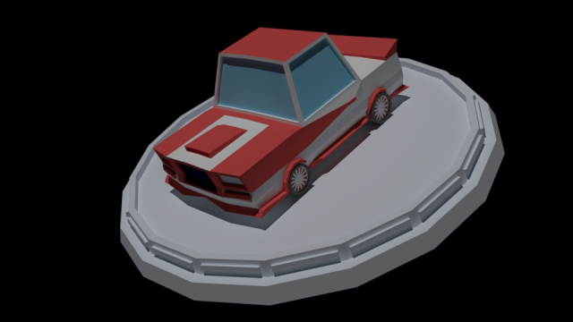 лоу поли модль машины