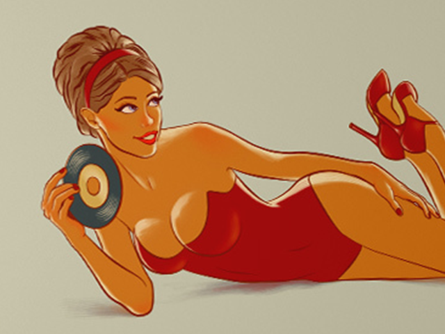 Пин-ап иллюстрация