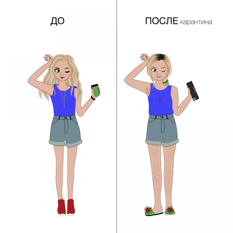 Комикс "До и после карантина"