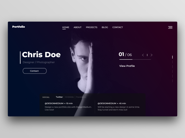 Дизайн сайта Chris Doe