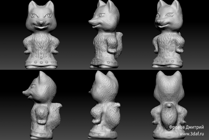 Моделинг Лисички для отливки из пластика