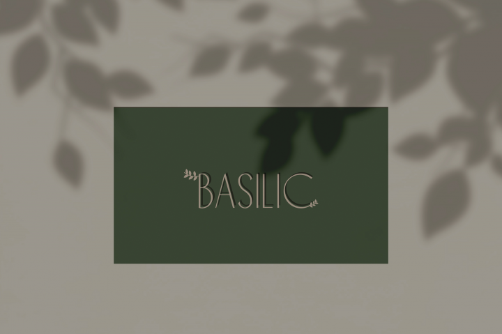 Логотип для итальянского ресторана Basilic