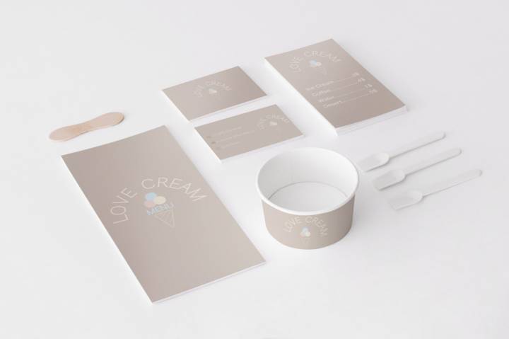 Фирменный стиль для компании мороженого «LoveCream»