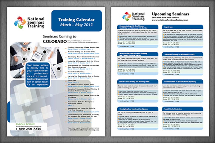 Расписание семинара для National Seminars Training